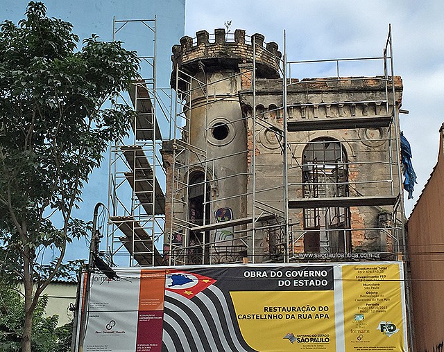 O castelinho da Rua Apa foi considerado assombrado por muitos anos por diversos moradores da região. Foto: Reprodução